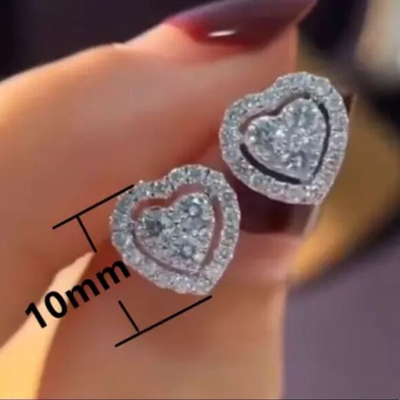 The Dainty Hearts stud 925 silver - Picture 3 of 8